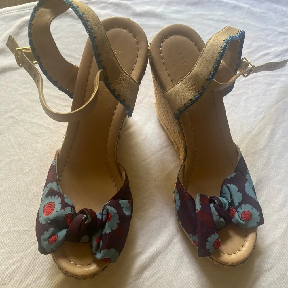 Kate spade floral wedges